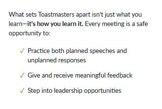 Toastmasters strategy